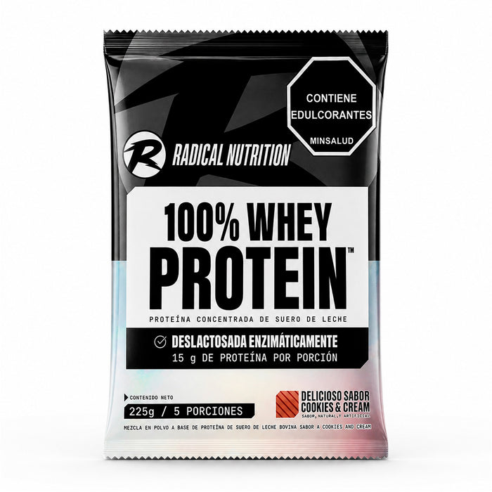 100% Whey Protein 5 porciones Sabor Cookies & Cream Radical Nutrition