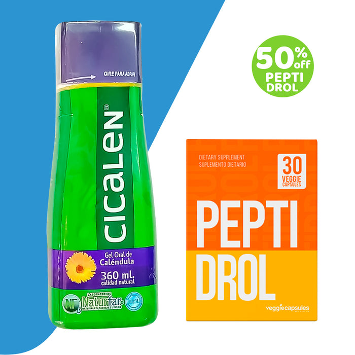 50 Off Peptidrol por compra de Cicalen Gel Oral De Caléndula Natural Por 360ml Naturfar💥 Super Promo 💥