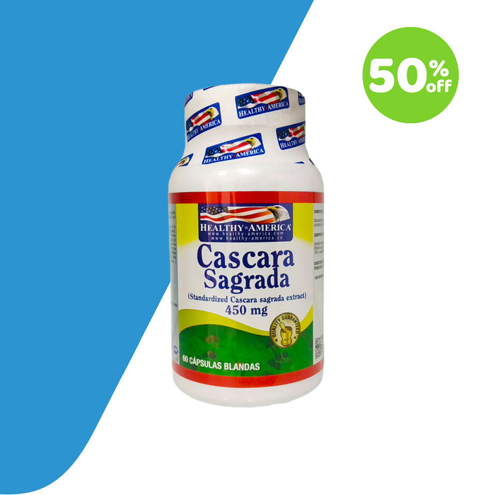 50%Off Cascara Sagrada 450mg 60 softgels Healthy America 💥 Super Promo 💥