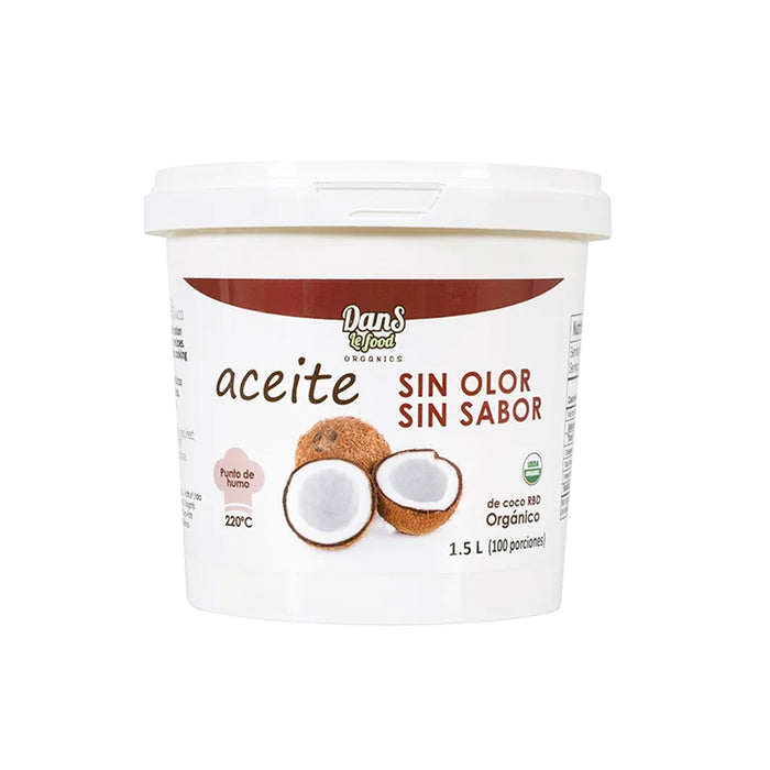 Aceite de Coco orgánico Sin Olor y Sin Sabor 1,5 L Dans le food