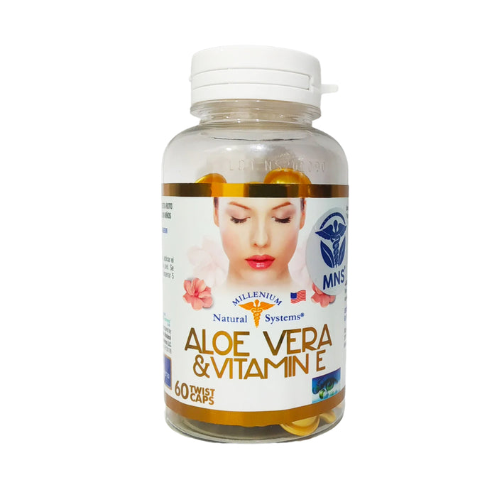 Aloe Vera & Vitamin E 60 Twist Caps aplicacion facial Natural Systems