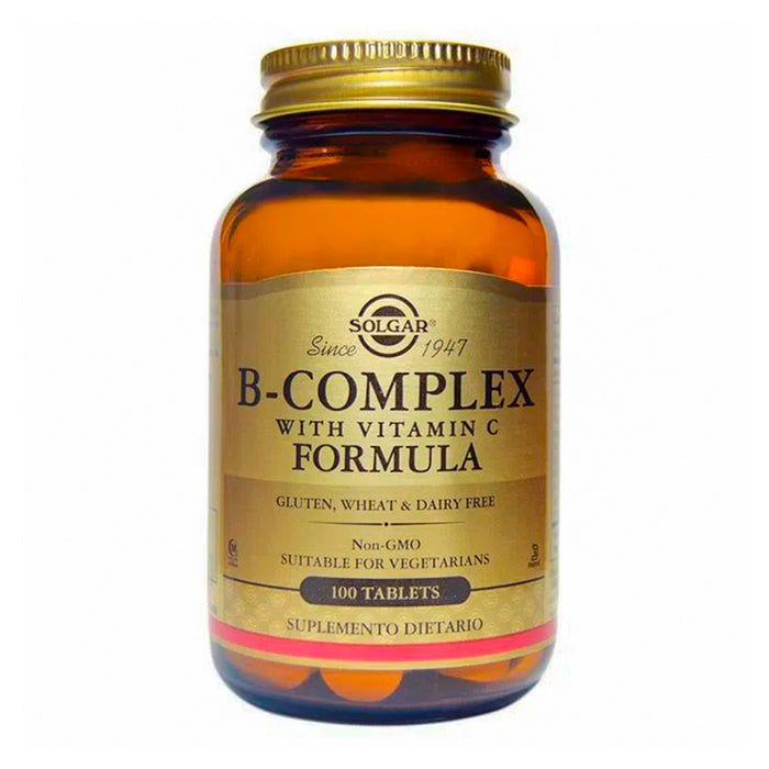 B Complex con Vitamina C Formula 100 Tabletas Solgar