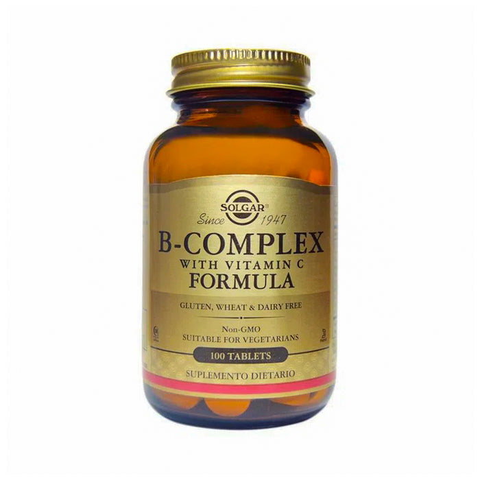 B Complex con Vitamina C Formula 100 Tabletas Solgar