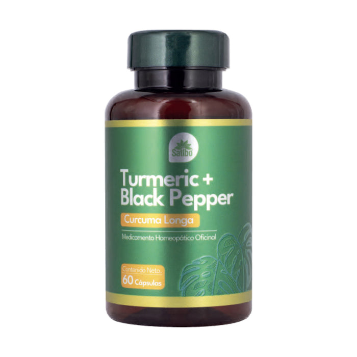 Turmeric + Black Pepper 60 capsulas Satibo