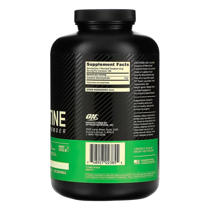 Creatine Powder 600gr 120serv Optimum Nutrition