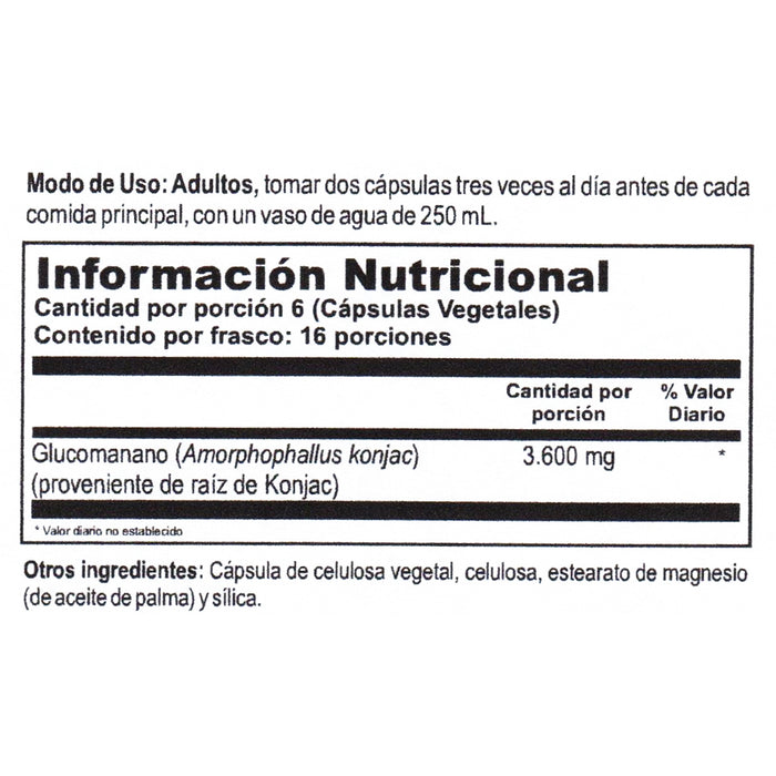 Glucomannan 96 Caps Konjac SOLARAY