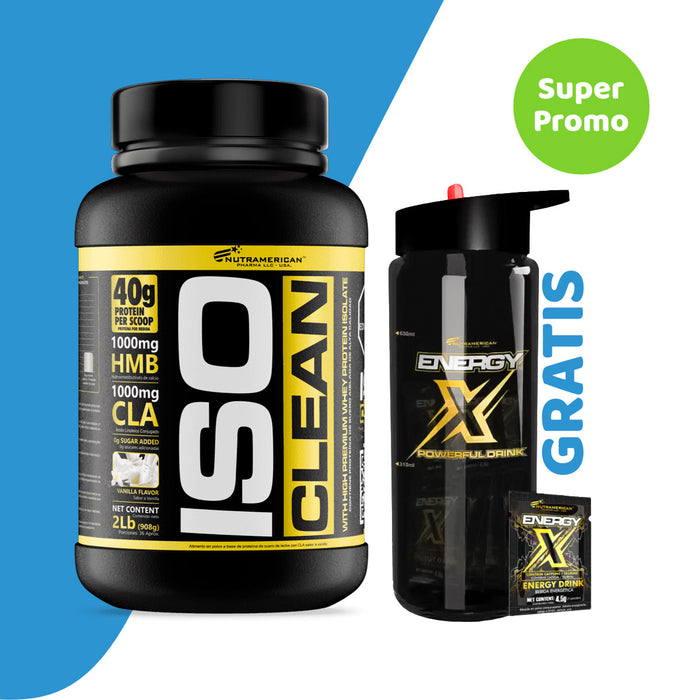 Gratis Termo Energy X por compra de Iso Clean 2lb Nutramerican 💥 Super Promo 💥