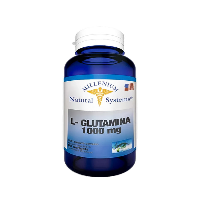 L- Glutamina 1000 mg 60 capsulas Millenium Natural Systems