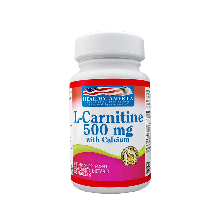 L-Carnitina 500mg 60 Cápsulas Healthy America
