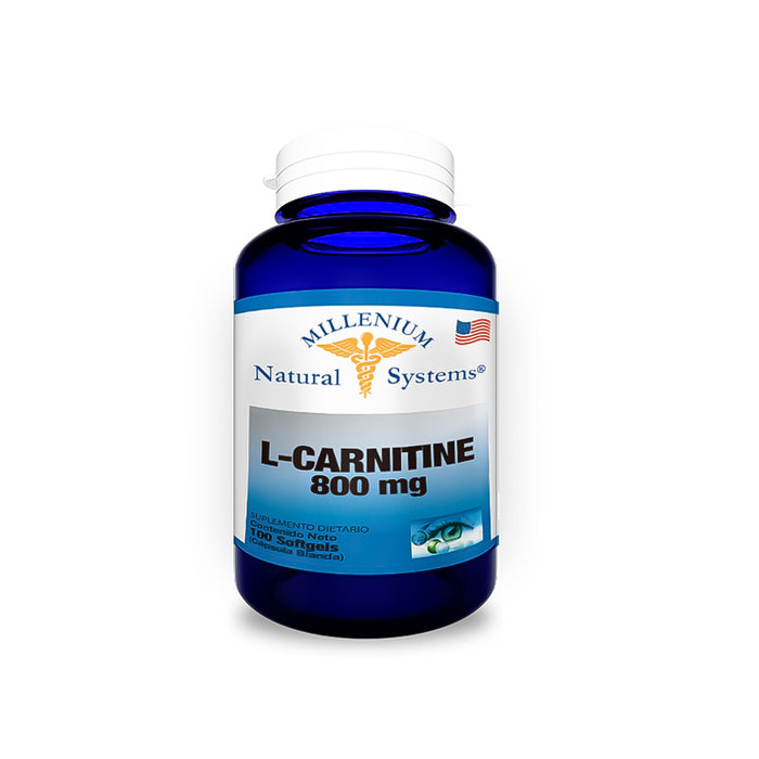 L- Carnitina 800 mg 100 Softgel  Natural Systems Milleium