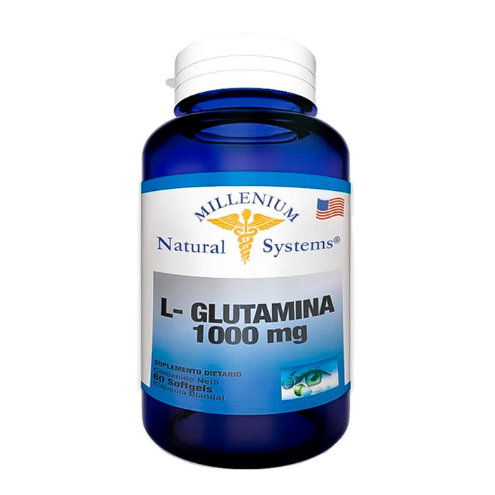 L- Glutamina 1000 mg 60 capsulas Millenium Natural Systems