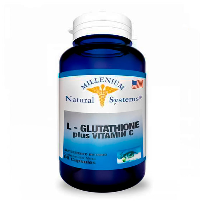 L-Glutathione (Glutatión) 175mg plus Vitamin C 90 Capsulas Natural Systems Millenium