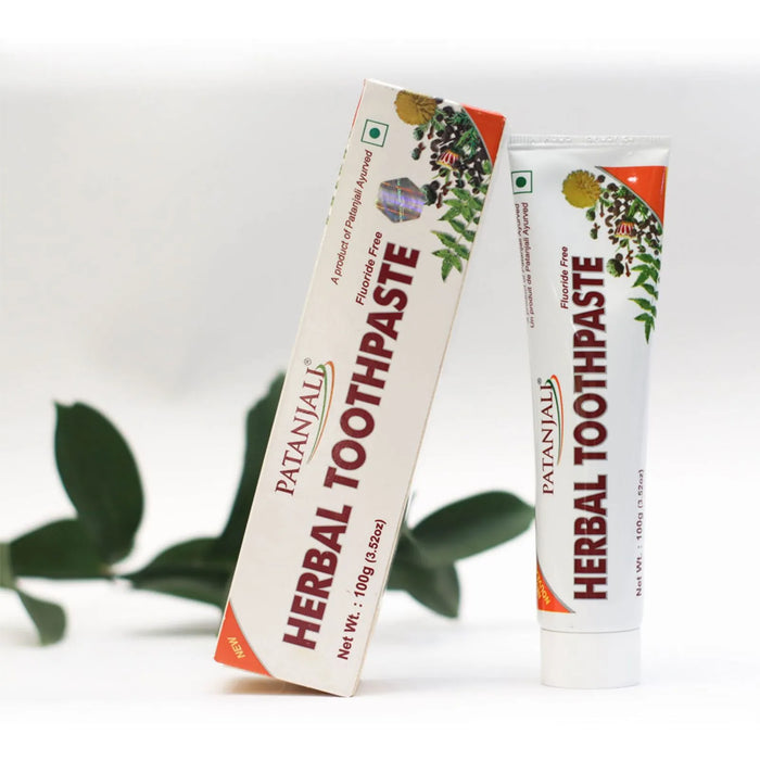 Patanjali crema dental sin fluor Herbal 100gr