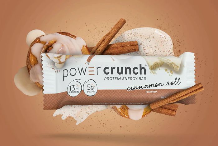 Barra de proteina Power Crunch sabor rollo de canela Cinnamon Roll