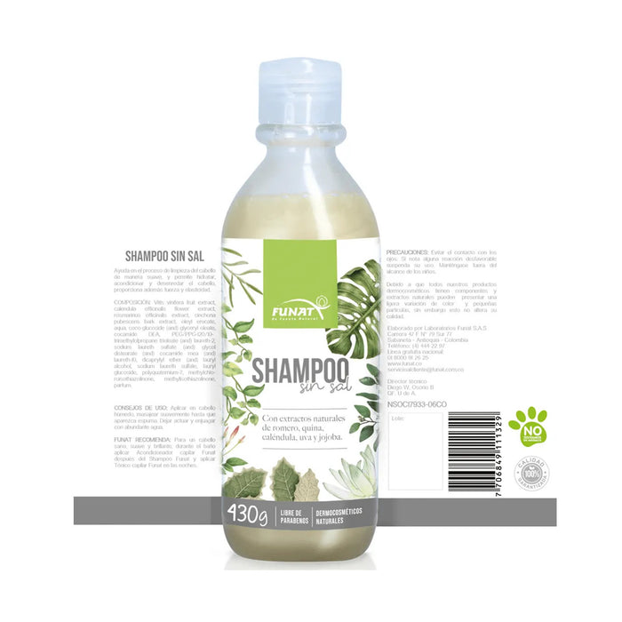 Shampoo tradicional de romero sin sal 430gr FUNAT