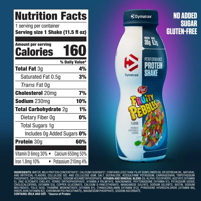Batido de proteina liquida Fruity Pebbles Dymatize