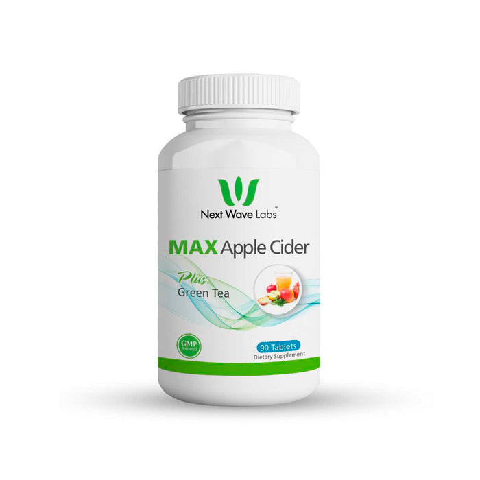 Vinagre Manzana  Max Apple Cider con Té Verde 90 tabletas Next Wave Labs