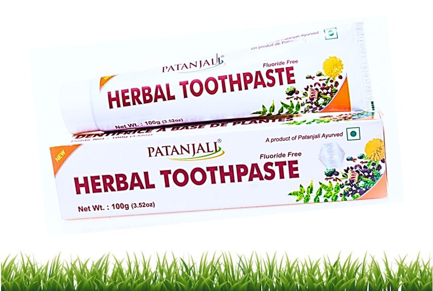 Patanjali crema dental sin fluor Herbal 100gr
