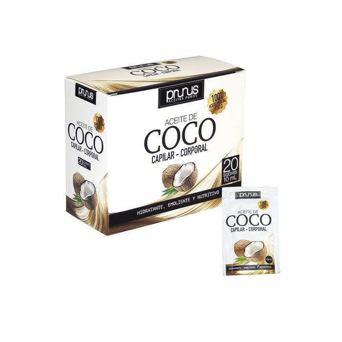 Aceite de Coco Corporal y Capilar 10 ml x 6 Sachets Casvior
