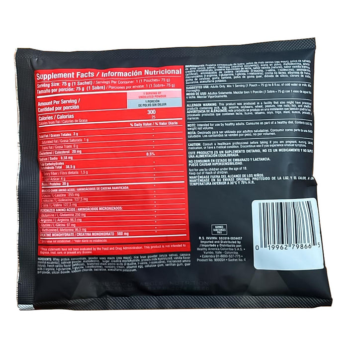 Barbarus Proteína Hipercalorica x 10 Sachets Healthy Sports