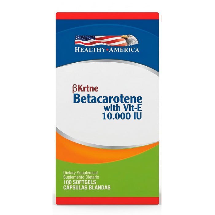 Betacaroteno Con Vitamina E 100 Capsulas Healthy America