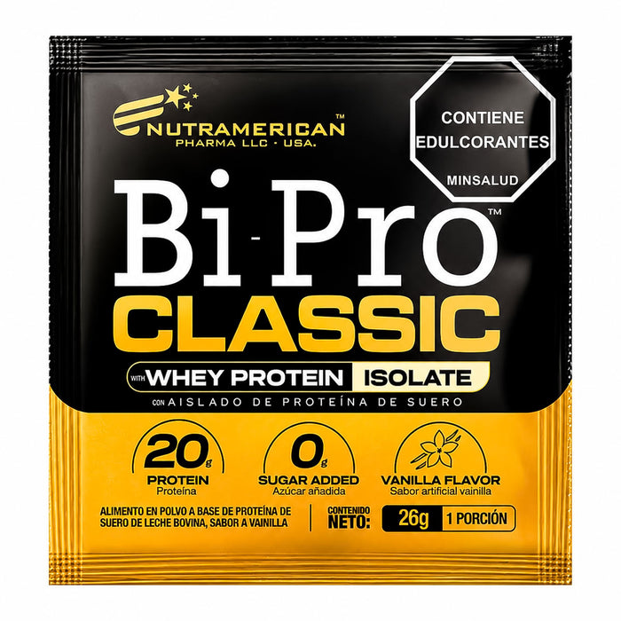 Bi Pro Classic Vainilla Whey Protein 26g Sachets Nutramerican