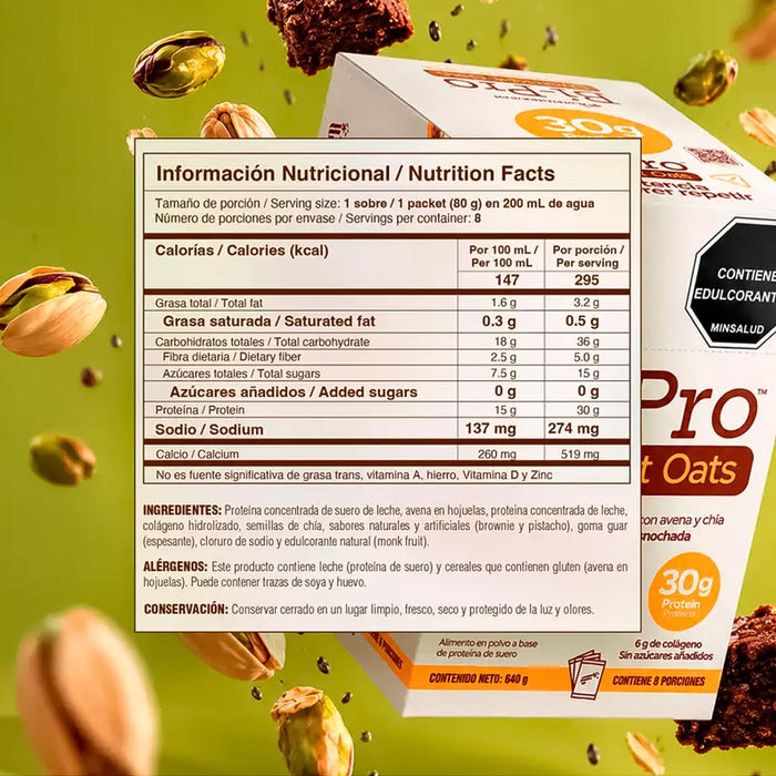 Bi Pro Overnight Oats sabor Brownie & Pistacho Sachet Nutramerican