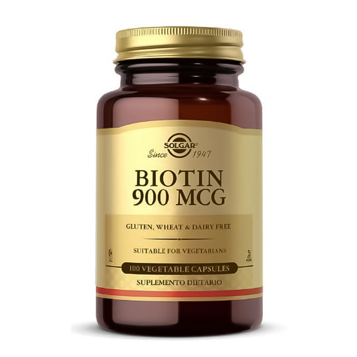 Biotin 900 mcg 100 cápsulas Biotina Solgar