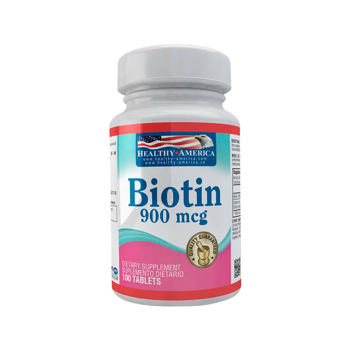 Biotin 900mcg 100 tablets Healthy America