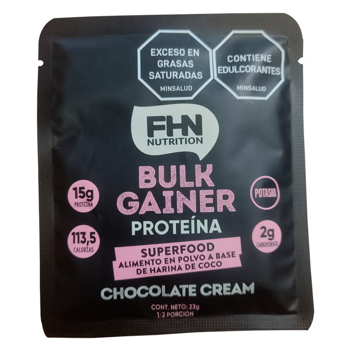 Bulk Gainer sabor Chocolate Cream 23gr 1/2 porción FHN