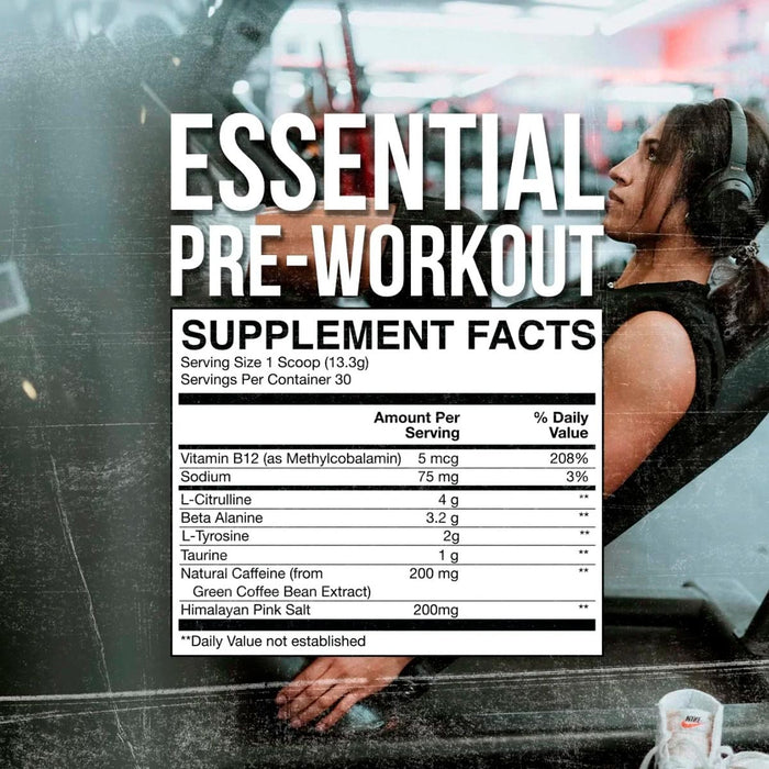 Cbum essential Pre-workout 30 servicios Blue Raspberry Raw Nutrition