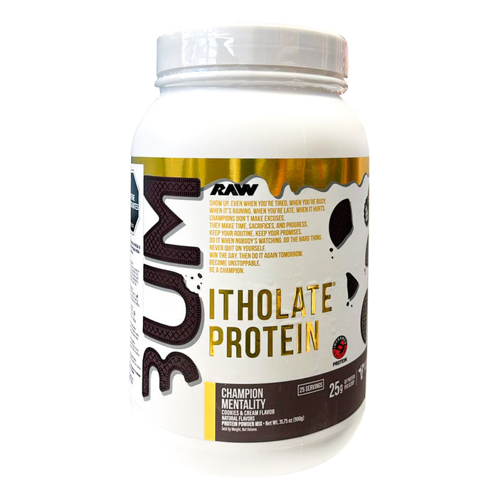 Bum Itholate Proteina Aislada 25 servicios Cookies & Cream Raw Nutrition