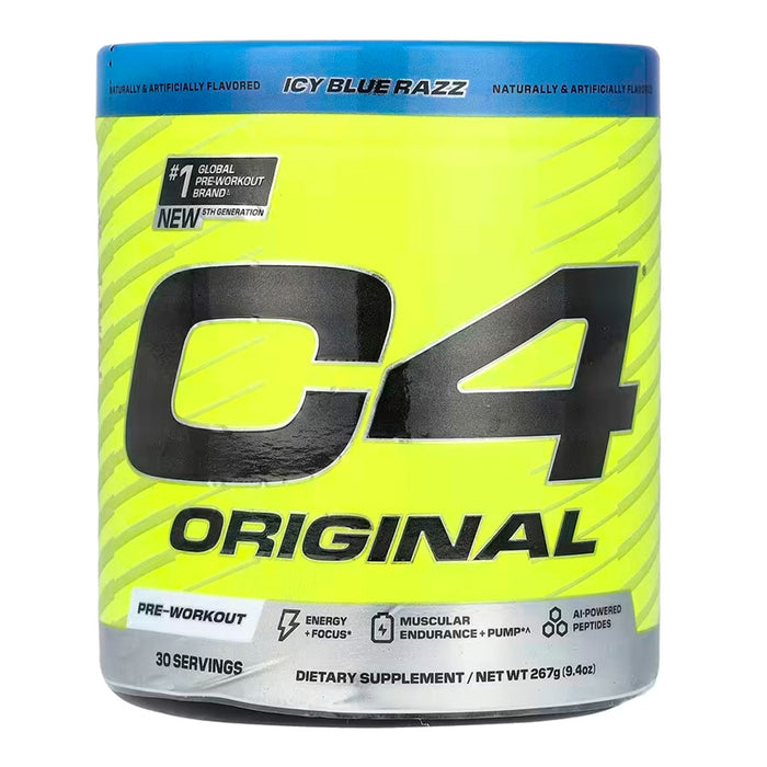 C4 Original Pre-Workout 30 Servicios Sabor Icy Blue Razzberry Pre Entreno en polvo Cellucor