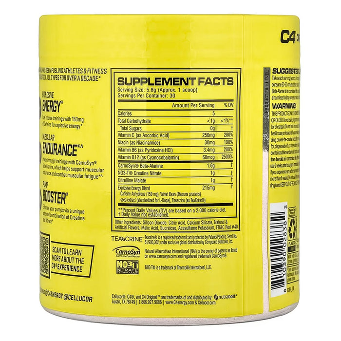 C4 original Cellucor sabor Cherry Limeade  Pre entreno 30 servicios