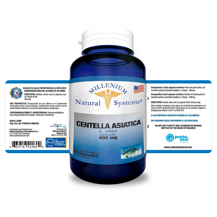 Centella Asiática 60 cápsulas - Natural Systems