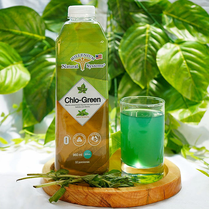 Chlo Green Drink ( Clorofila)  32 OZ Natural Systems Millenium