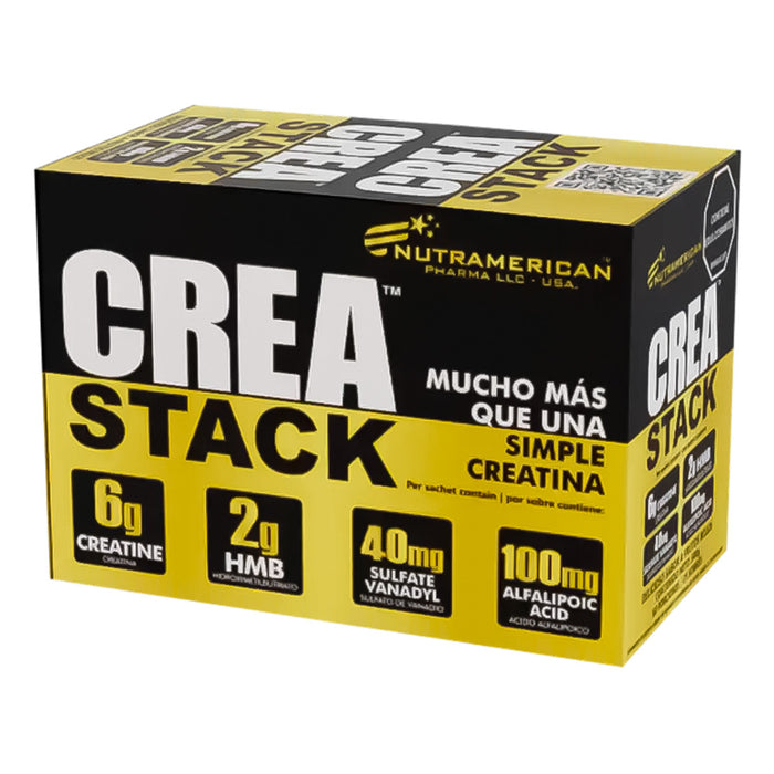 Crea Stack por 25 Sachets  - Creatina Monohidratada con Hmb Nutramerican