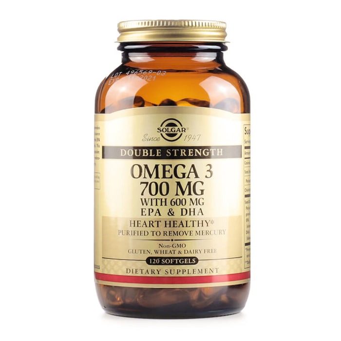 Double Strength Omega 3 700 mg 60 Softgels Solgar