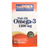 Omega 3 fish oil  1200mg 200 softgels Healthy America