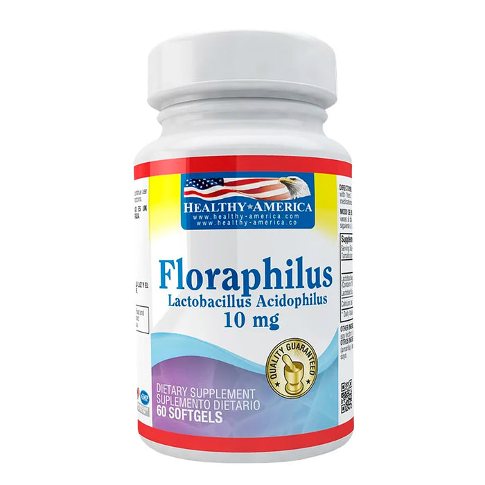 Floraphilus Lactobacillus Acidophilus 10mg 60 softgels Healthy America