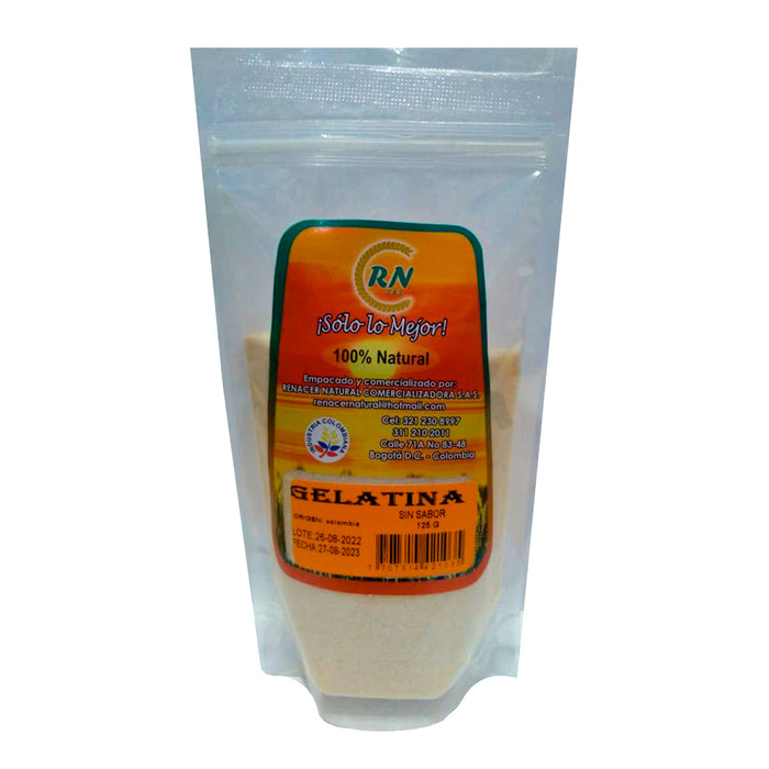 Gelatina sin sabor polvo 125 gr Renacer