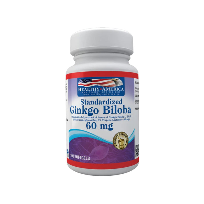 Ginkgo Biloba 60mg 60 softgels Healthy America