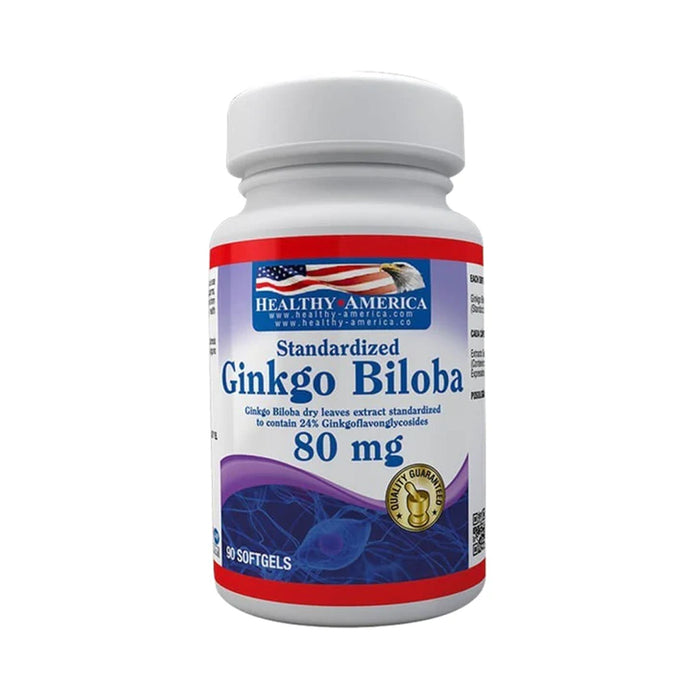 Ginkgo Biloba 80 mg 90 softgel Healthy America