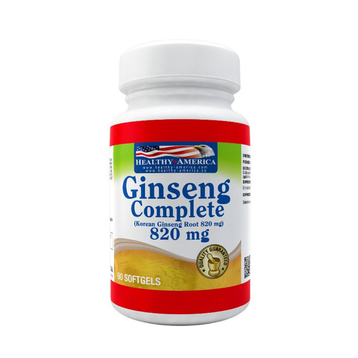 Ginseng Complete 820 mg 60 softgels Healthy America