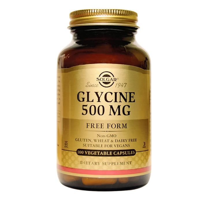 Glycine 500 mg  100 Caps Vegetales Solgar Glicina