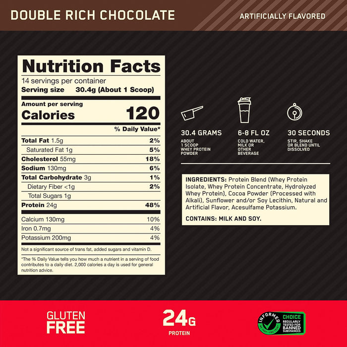 Whey Gold Standard Proteina Double Rich Chocolate 310gr Optimum Nutrition