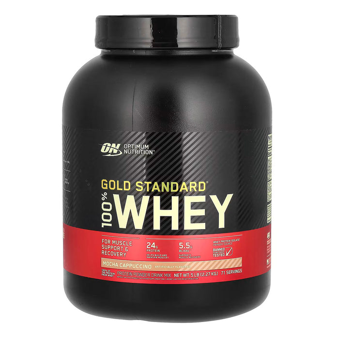 Gold Standard 100% Whey  Proteina Mocha Cappuccino 5 lb Optimum Nutrition