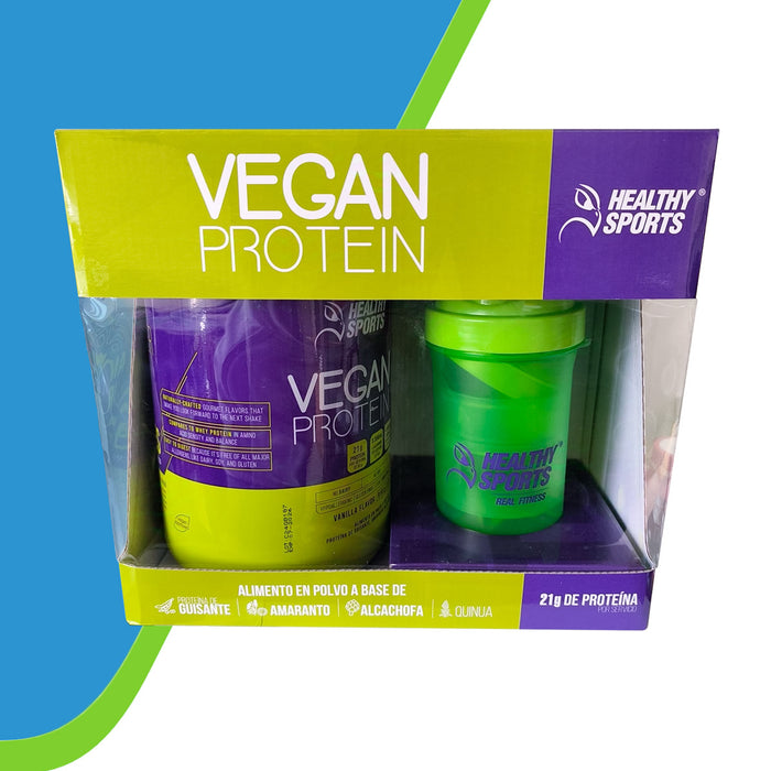 Gratis Shaker por compra de Vegan Protein 2lbs Proteina Vegana Healthy Sports 💥 Super Promo 💥