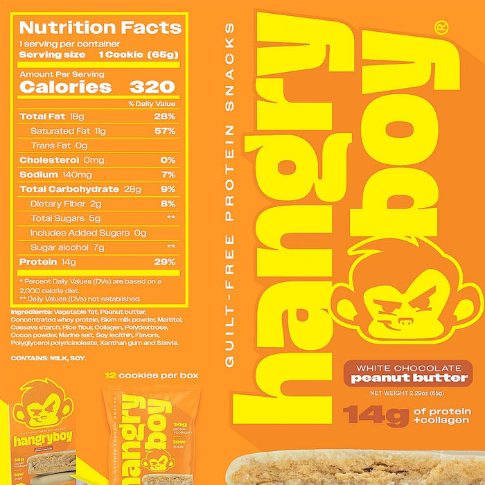 Galleta Sándwich Proteica Chocolate Peanut Butter 65 g – Hangry Boy