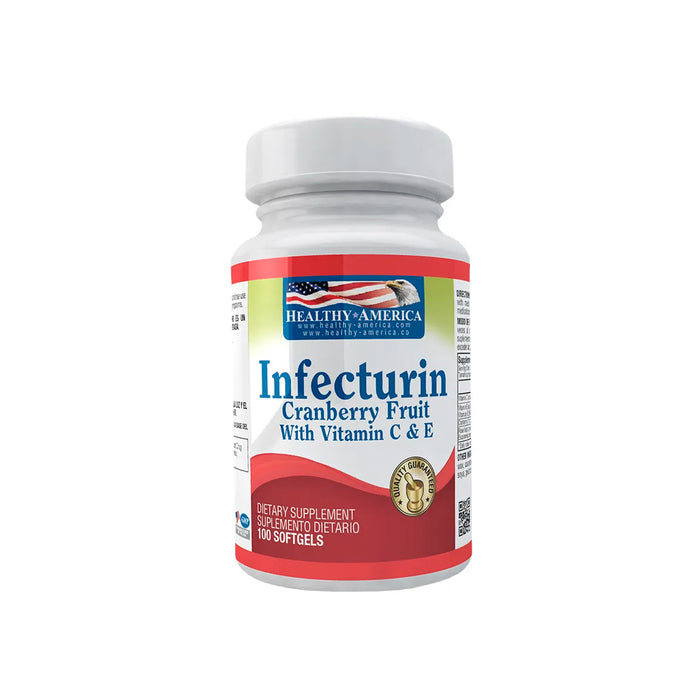 Infecturin Cranberry con Vitamina C & E 100 Softgels - Healthy America